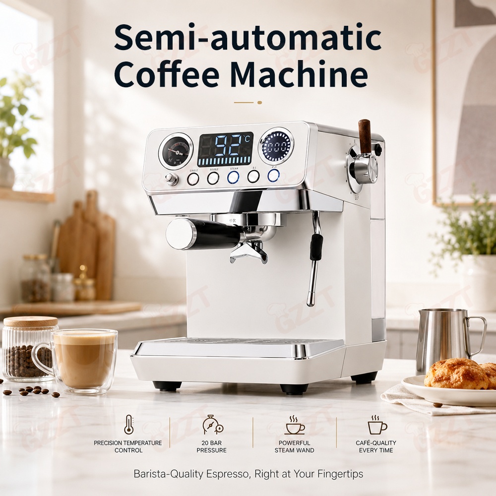 Espresso Machine Semi Auto - ماكينة قهوة إسبريسو شبه أوتوماتيكية من