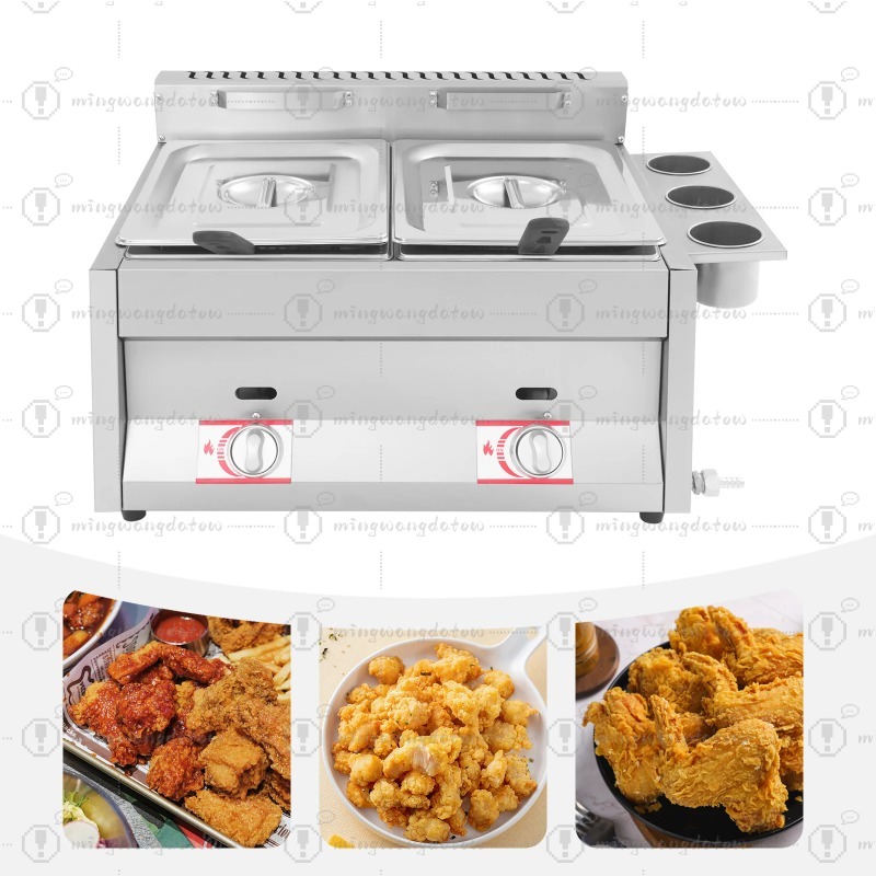 Deep Fryer Stainless - مقلاة غاز تجارية جديدة سعة 12