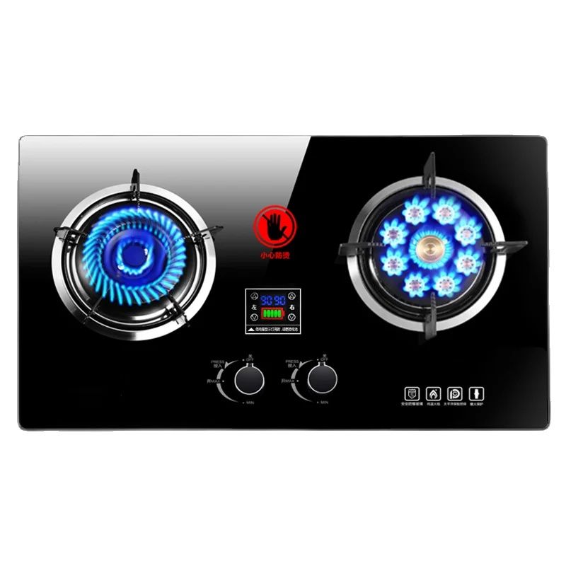 Kitchen Appliances Online - موقد غاز مع شعلة مزدوجة ذات