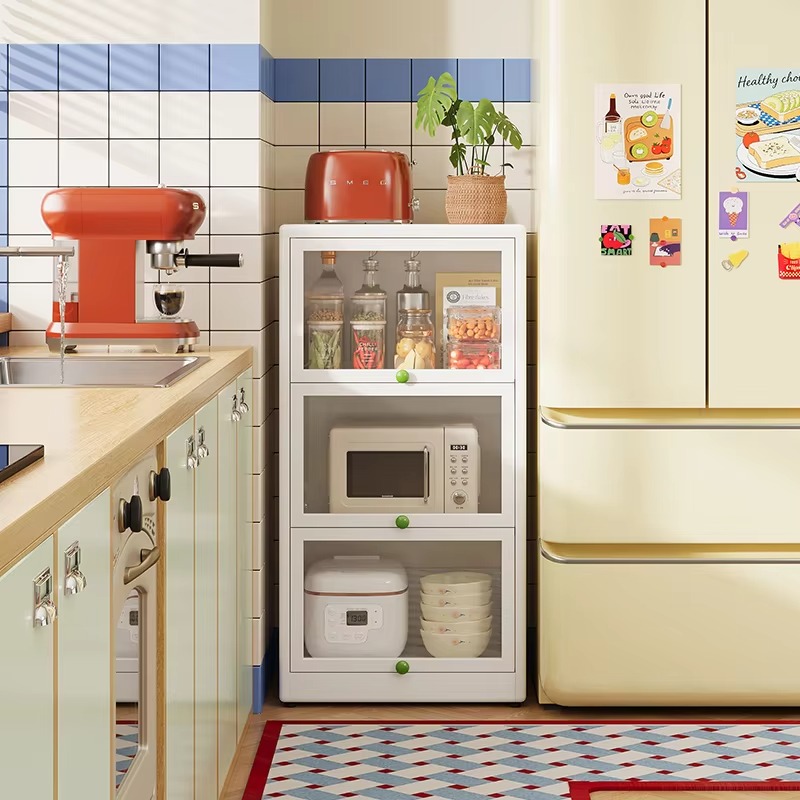 Kitchen Appliances In Store - خزانة فولاذية ضيقة للزاوية الجانبية للثلاجة،