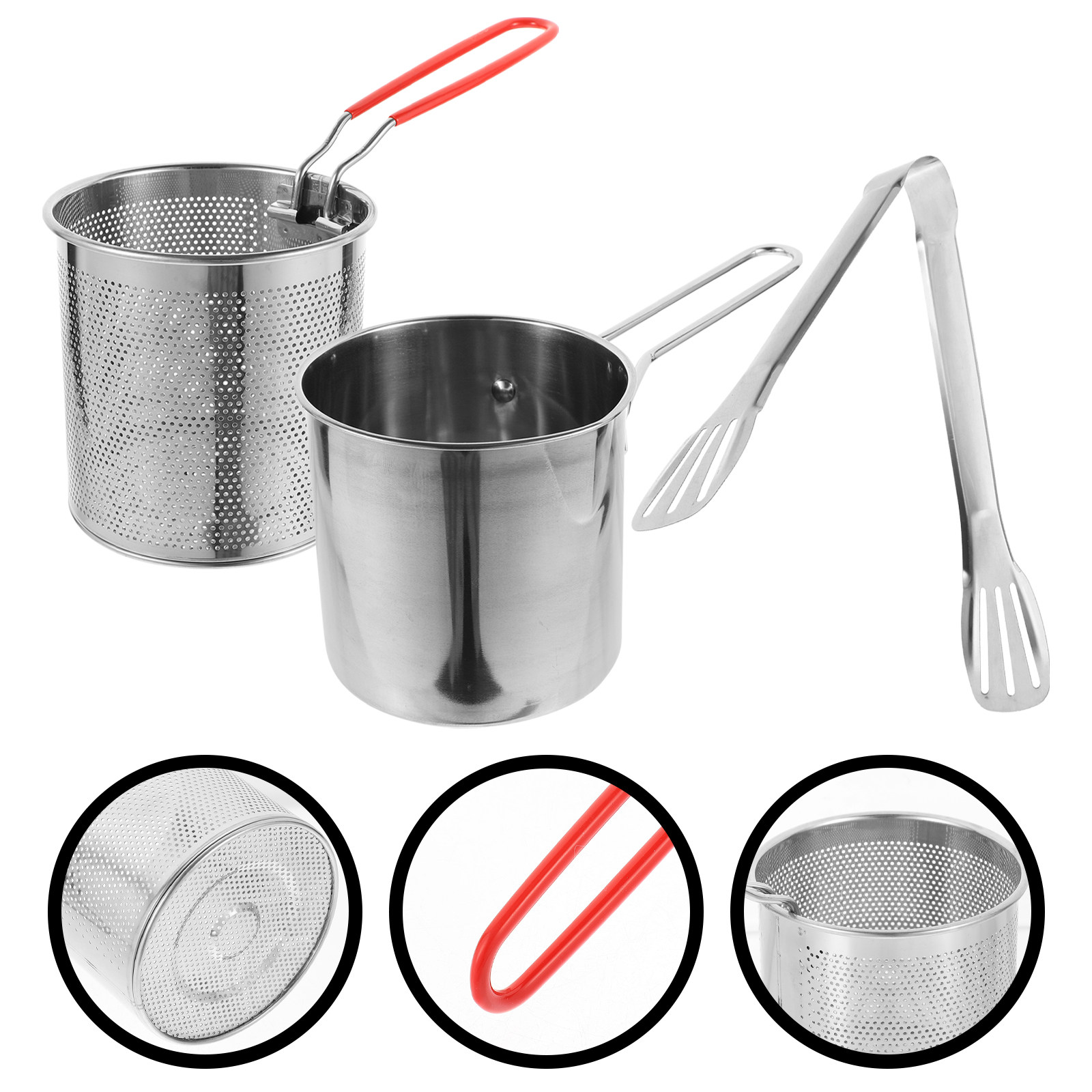 Deep Fryer Stainless - طقم قدر قلي عميق متعدد الوظائف