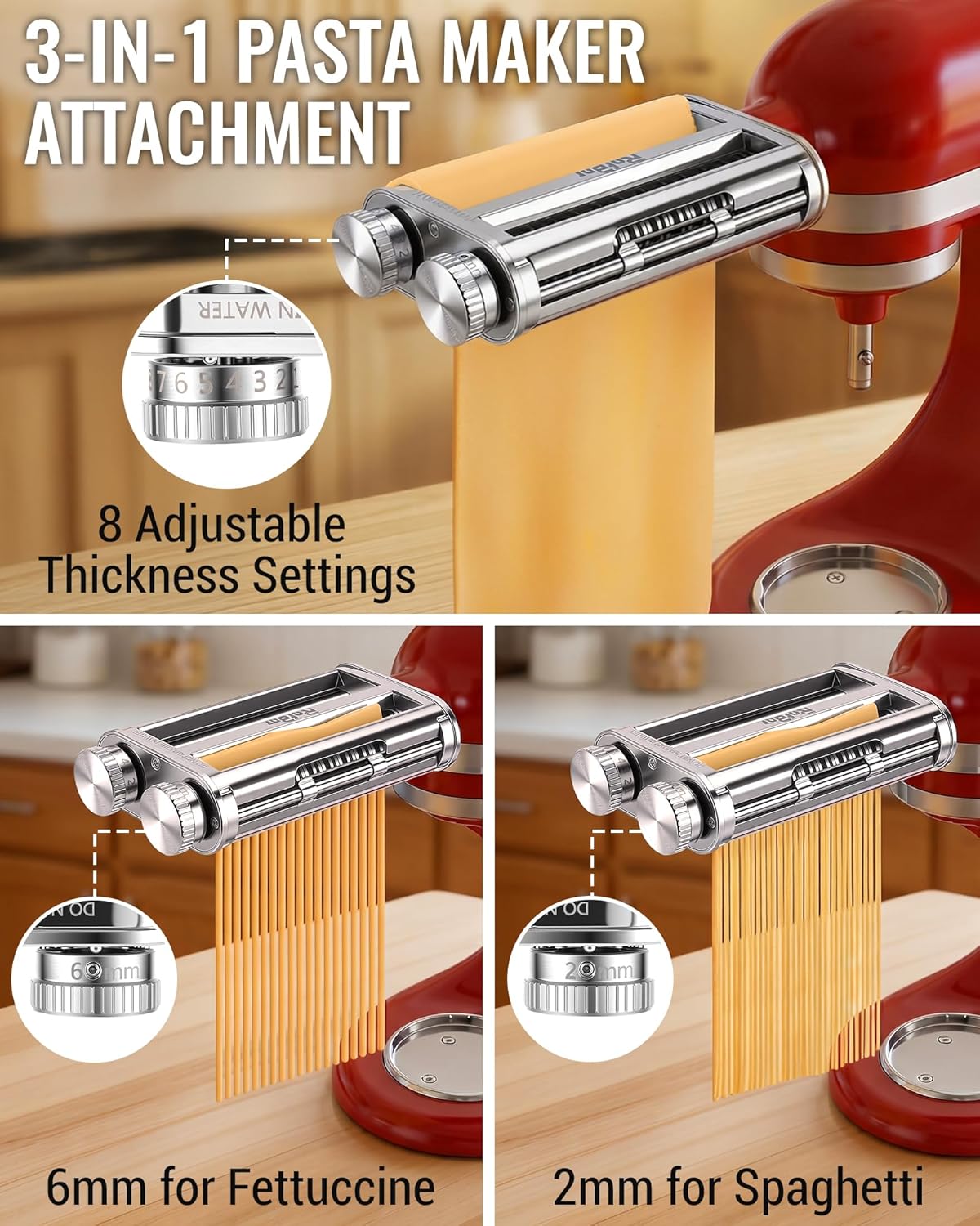 ملحق تقطيع المعكرونة 3 في 1 لخ - مراجعة Kitchen Appliances Germany وسعره