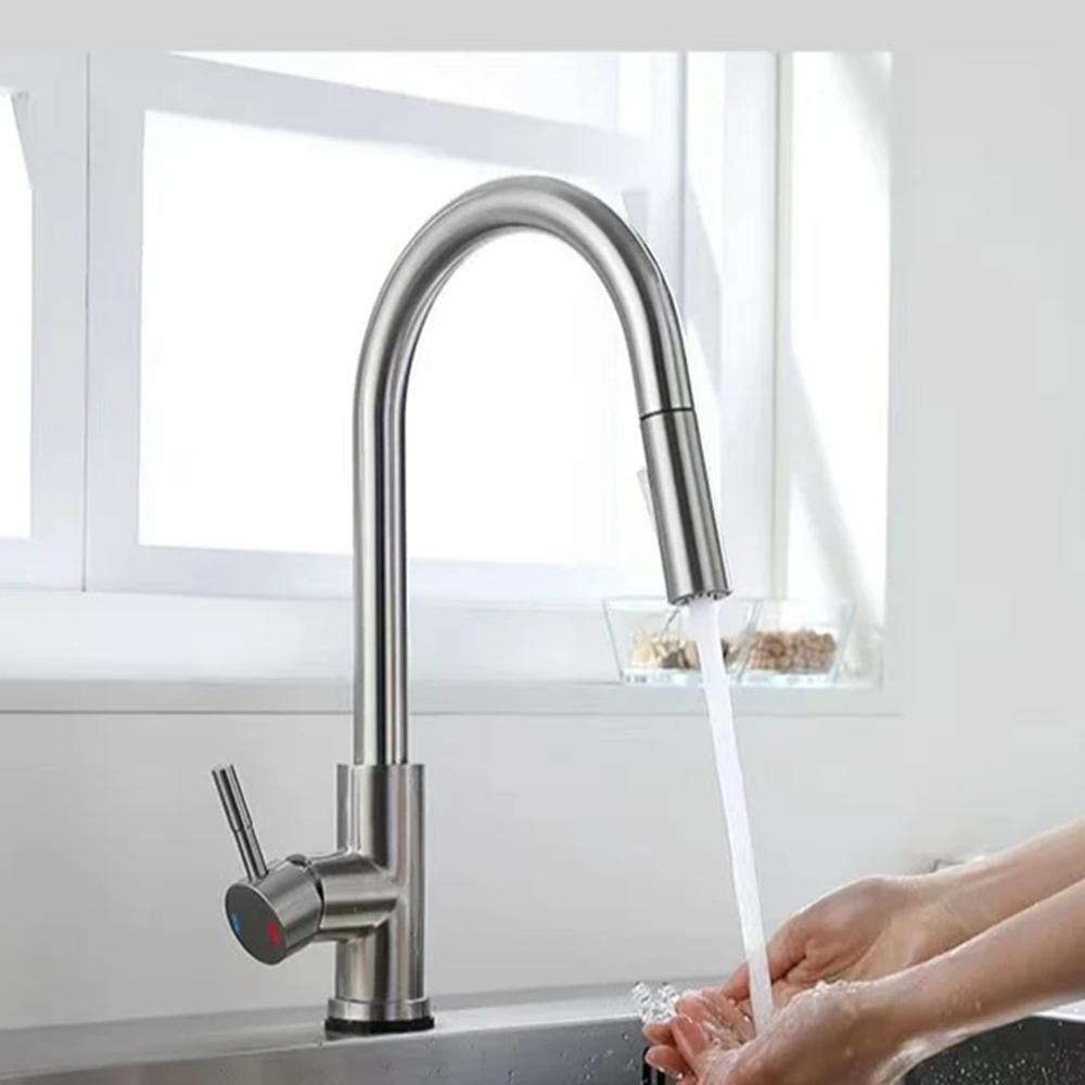 صنبور المطبخ الأسود مرن سحب لل - مراجعة Kitchen Appliances Germany وسعره