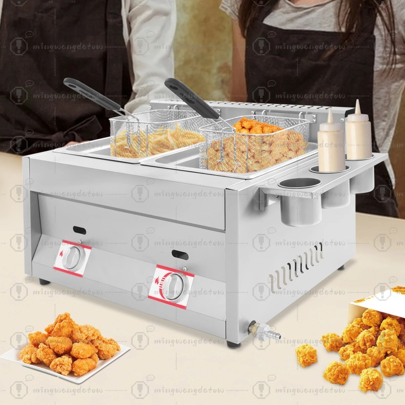 مقلاة غاز تجارية جديدة سعة 12  - مراجعة Deep Fryer Stainless وسعره