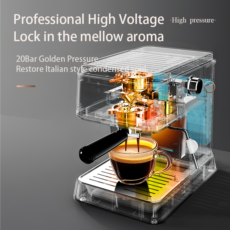 ماكينة اسبريسو عالية الضغط ممي - مراجعة Espresso Machine Semi Auto وسعره