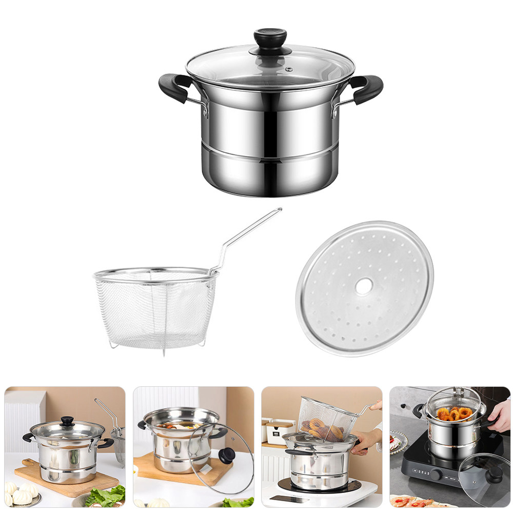 طقم قدر قلي عميق متعدد الوظائف - مراجعة Deep Fryer Stainless وسعره