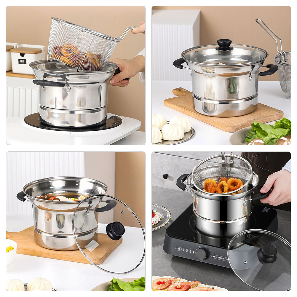 طقم قدر قلي عميق متعدد الوظائف - مراجعة Deep Fryer Stainless وسعره