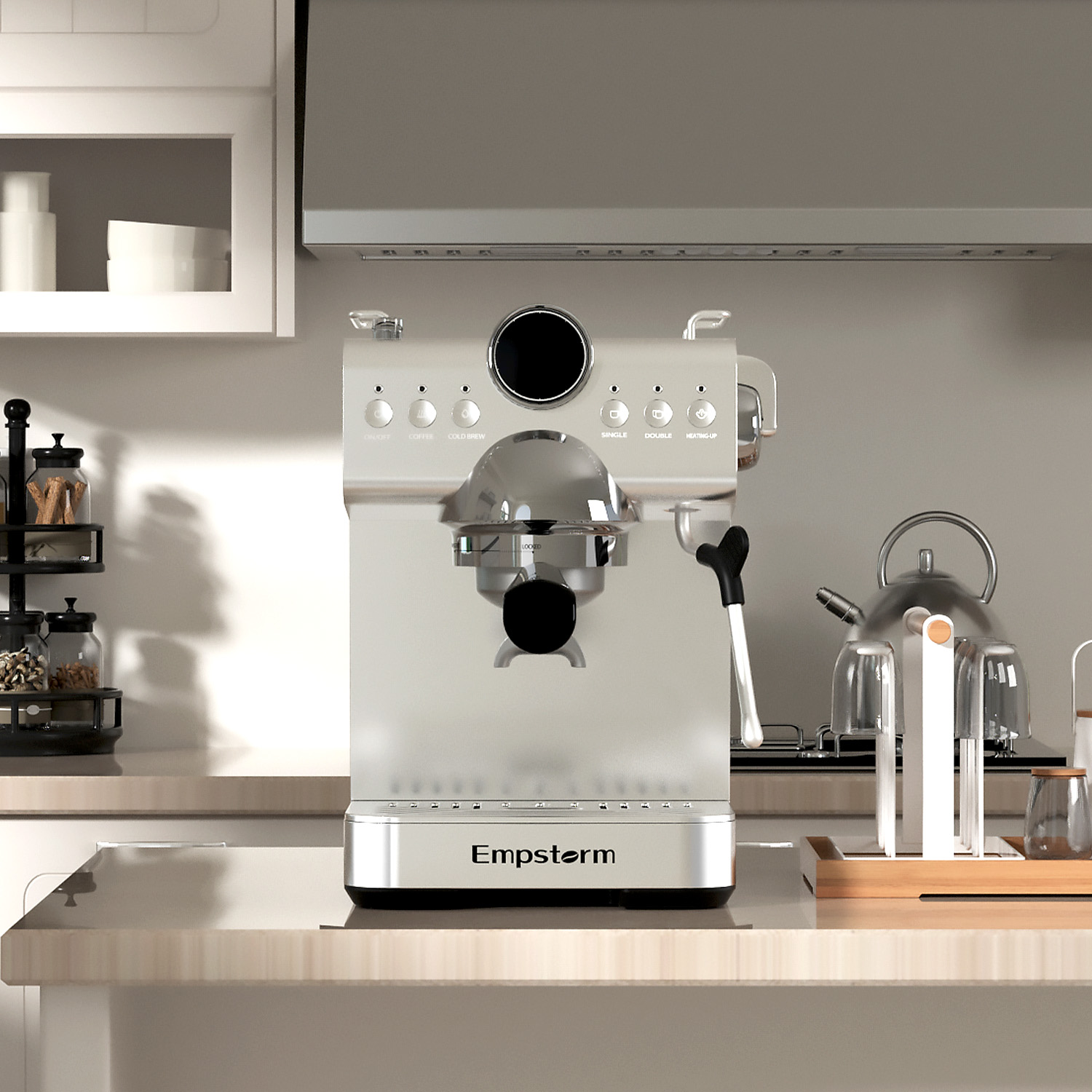 ماكينة قهوة اسبريسو شبه أوتوما - مراجعة Espresso Machine Semi Auto وسعره