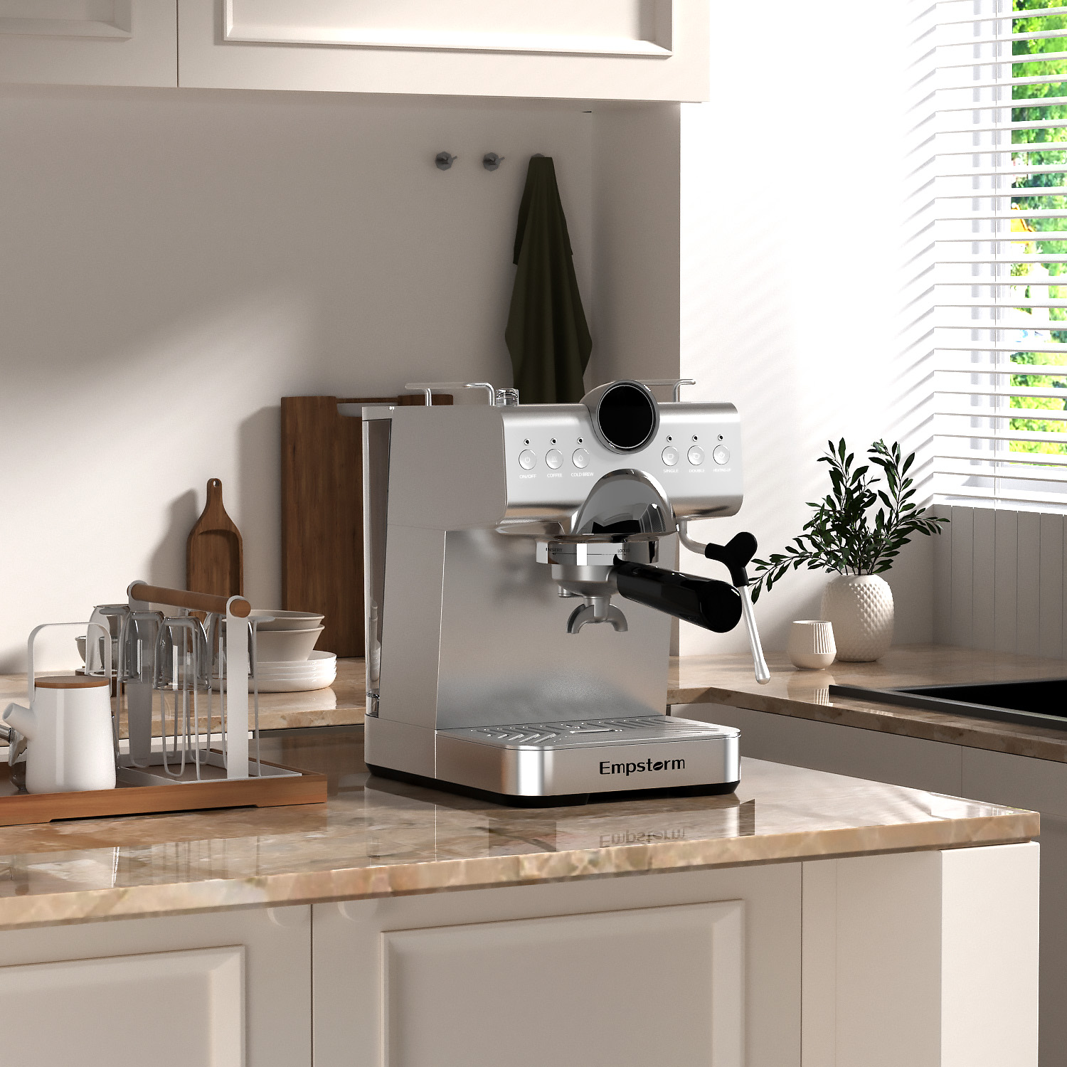 ماكينة قهوة اسبريسو شبه أوتوما - مراجعة Espresso Machine Semi Auto وسعره