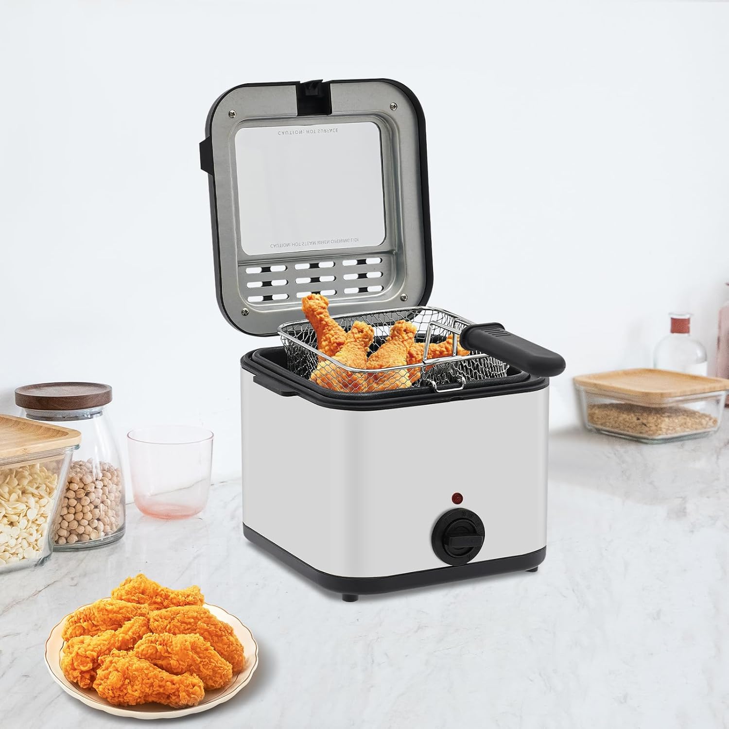 مقلاة كهربائية للطاولة، سعة 2. - مراجعة Deep Fryer Stainless وسعره