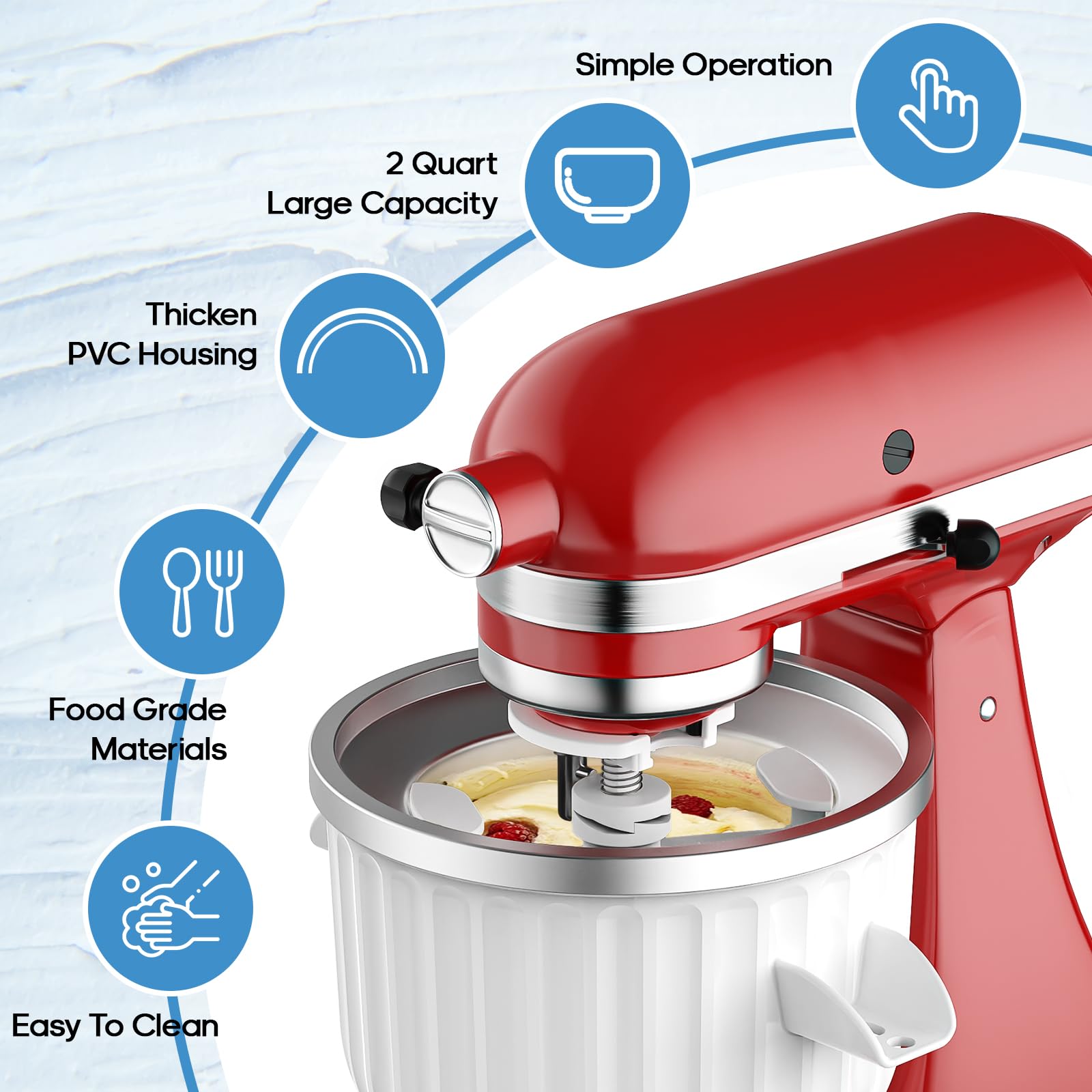 ملحق صانع الآيس كريم بسعة 2 كو - مراجعة Kitchen Appliances Germany وسعره