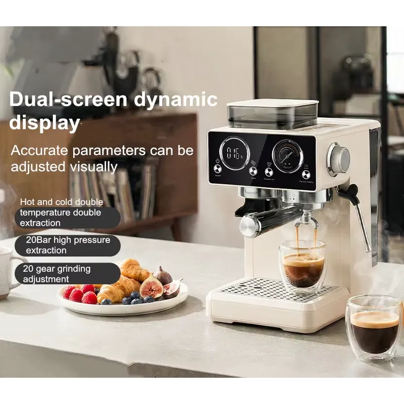 ماكينة إسبريسو شبه أوتوماتيكية - مراجعة Espresso Machine Semi Auto وسعره