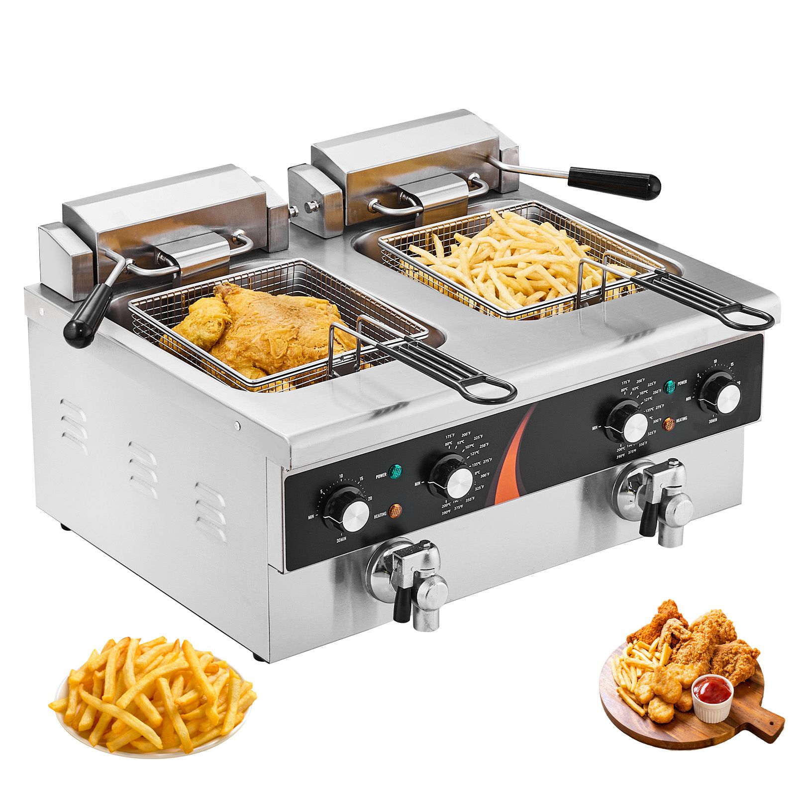 مقلاة كهربائية تجارية بقوة 350 - مراجعة Deep Fryer Stainless وسعره
