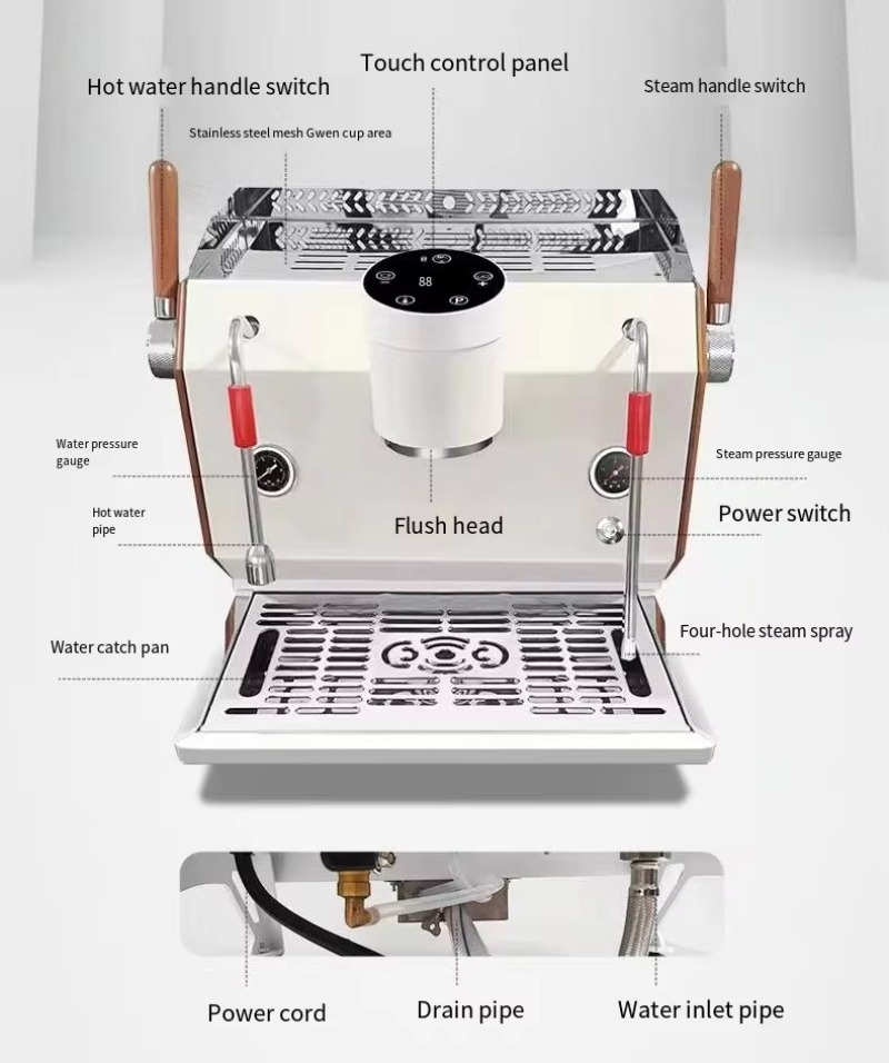 ماكينة إسبريسو نصف أوتوماتيكية - مراجعة Espresso Machine Semi Auto وسعره